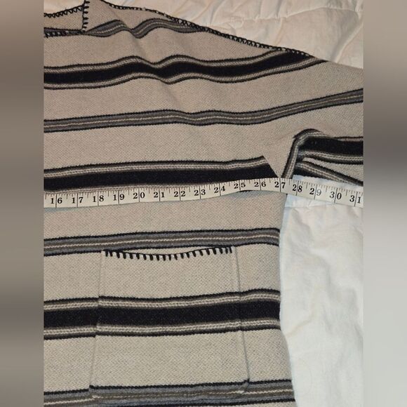 CELINE 21 SS Striped Wool Blanket Coat Vintage - Picture 12 of 16